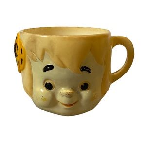 1972 Rare plastic Flintstones Bam Bam cup Hanna Barbara Nostalgic Caveman